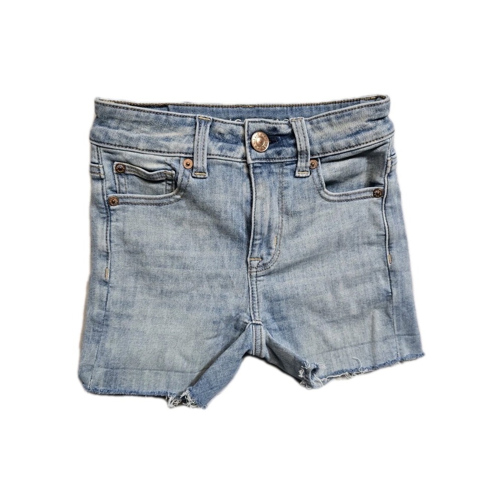 American Eagle Women's Hirise Shortie 000 Blue CutOff Next Level Stretch